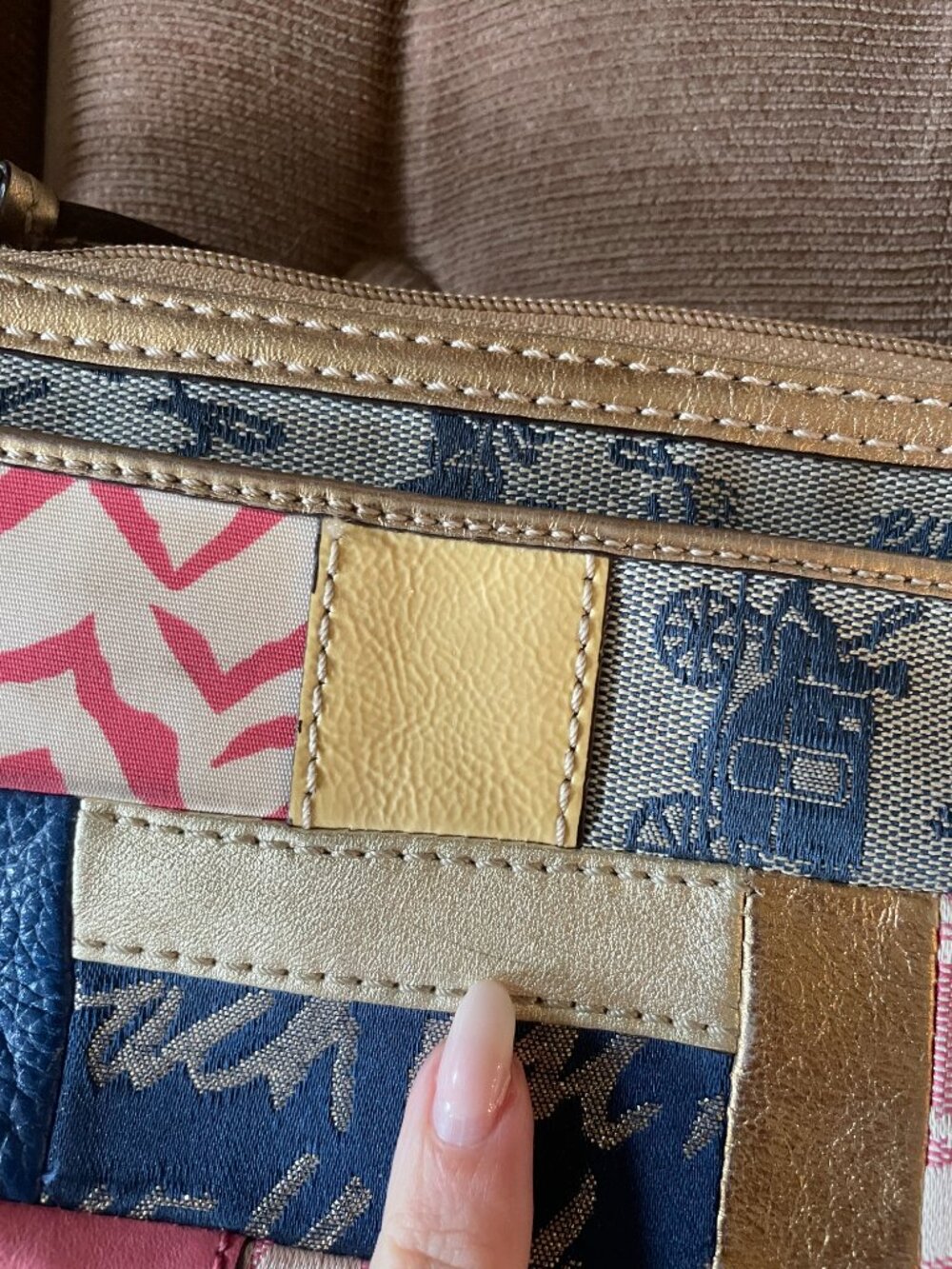 Y2K Coach Multicolor Patchwork Leather Signature Crossbody Purse - Picture 4 of 8